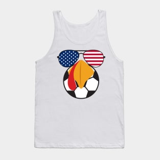 American Turkey Soccer Funny Thanksgiving and Supporting. Tank Top